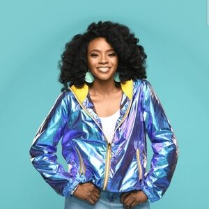 Anthropologie Iridescent Mermaid Ashley Jacket medium